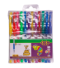 Набор из 12 гелевых ручек, NEON & GLITTER, в пластиковом пенале, KIDS Line